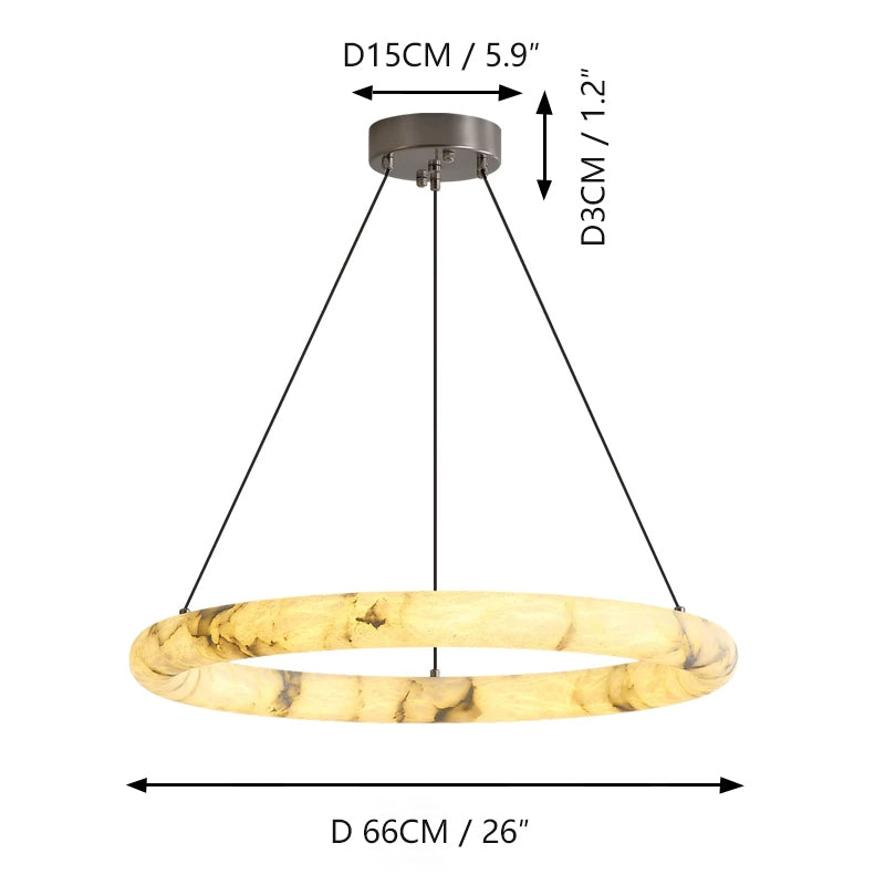 Italian-style light luxury marble hall main light