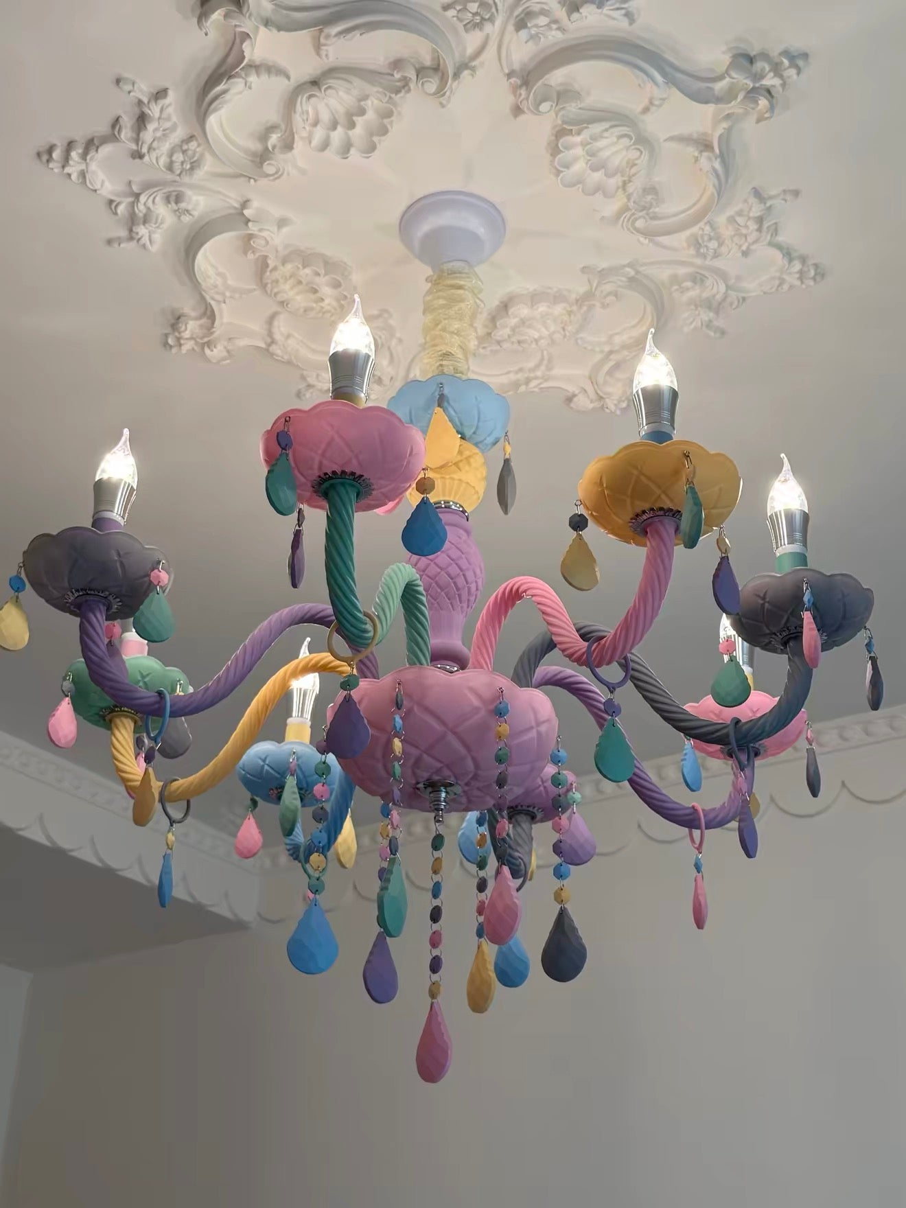 Macaron Color Resin Chandelier