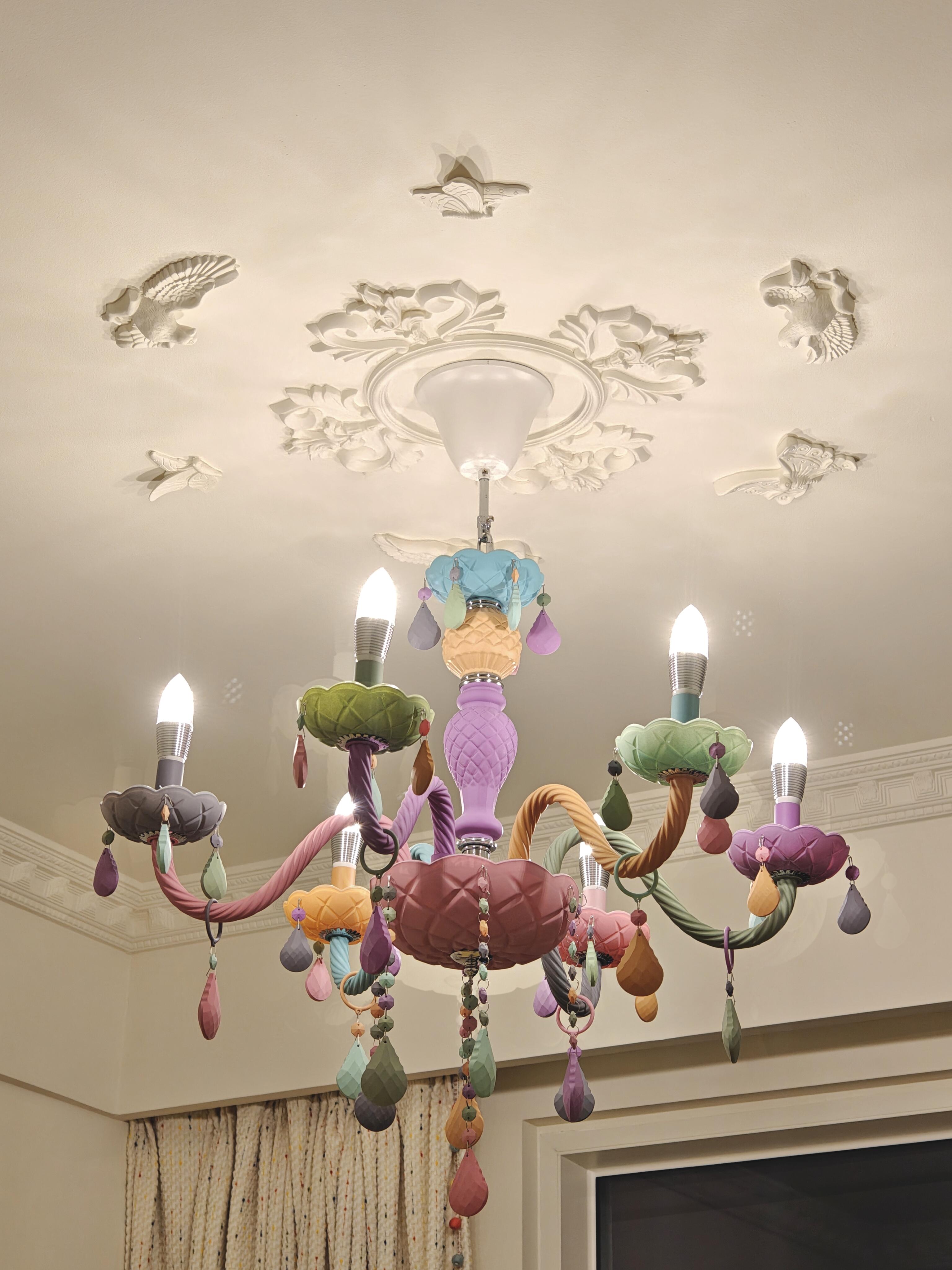 Macaron Color Resin Chandelier