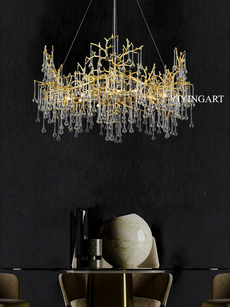 French-style light luxury crystal lamp
