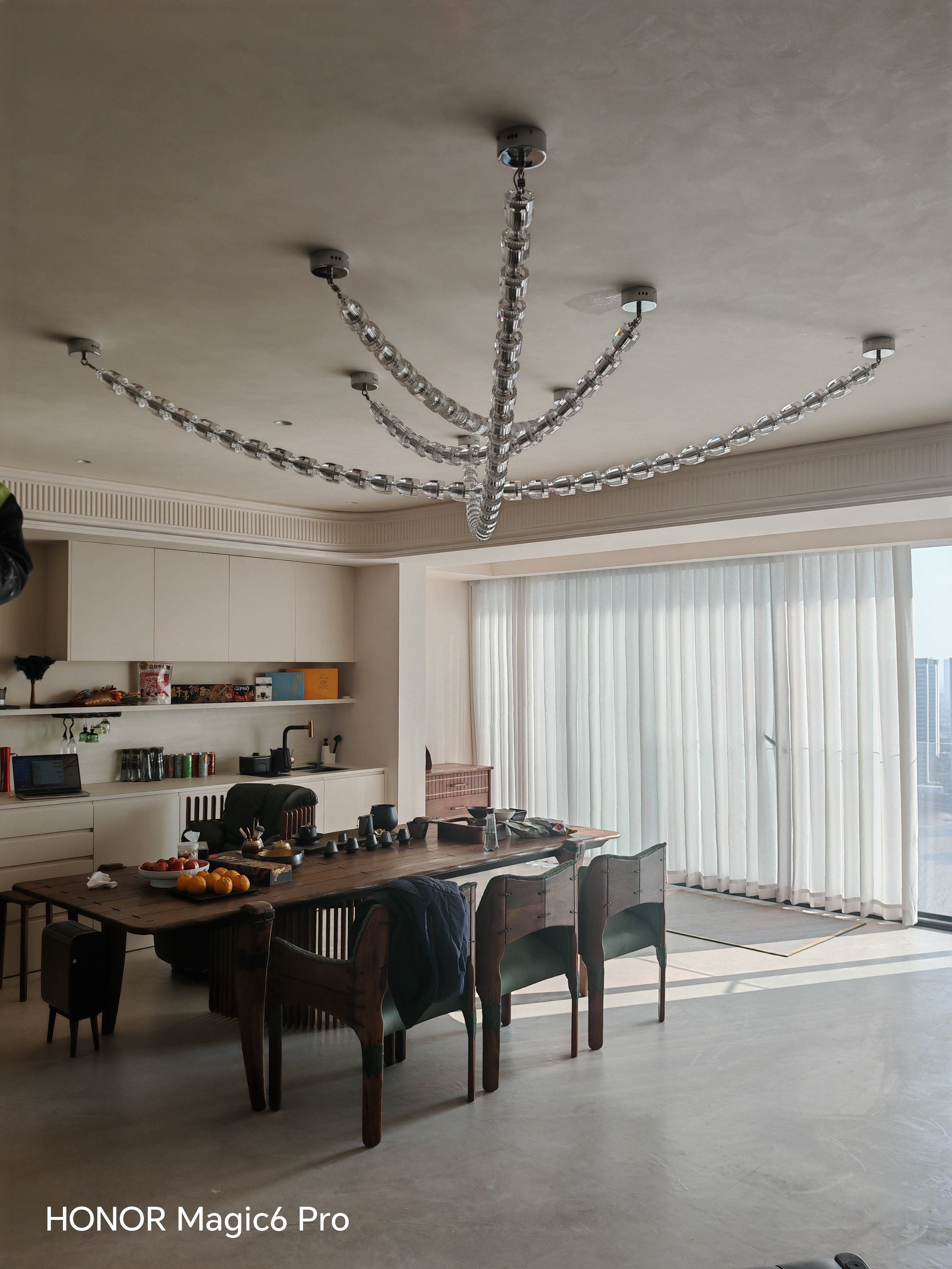 Crystal necklace pendant light