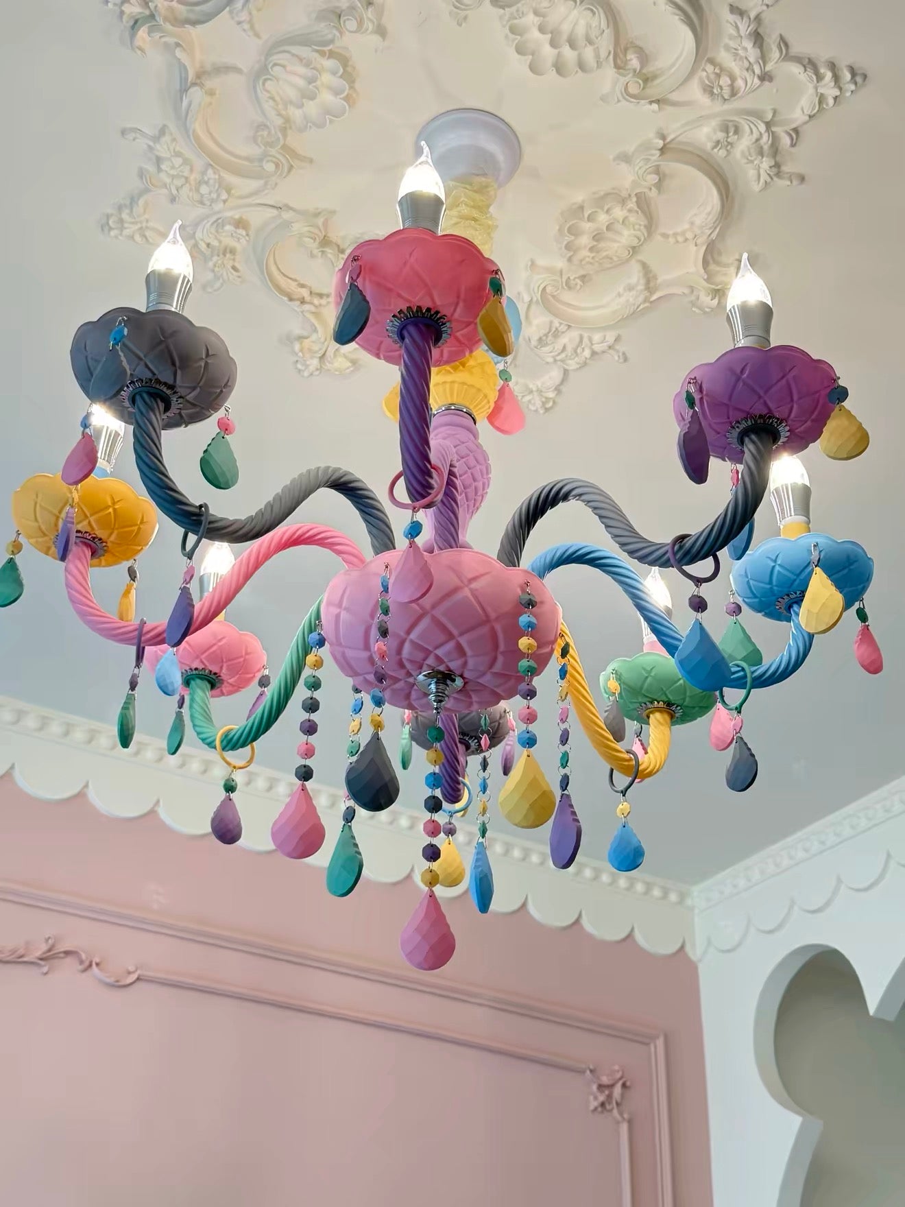 Macaron Color Resin Chandelier