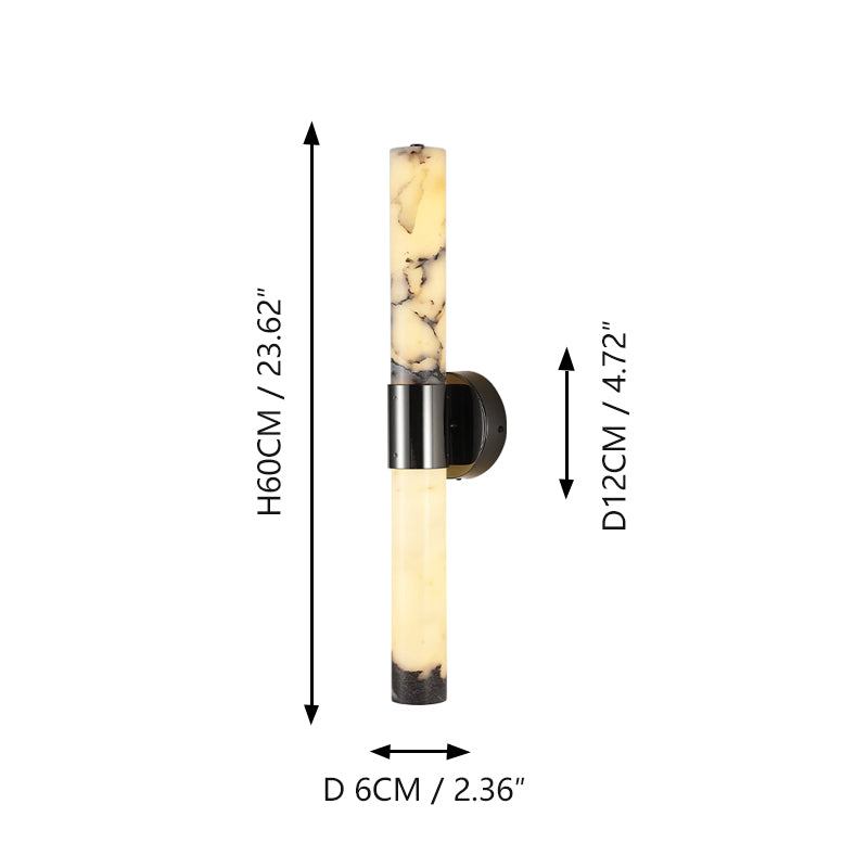 Long Tube Onyx Ambient Wall Light