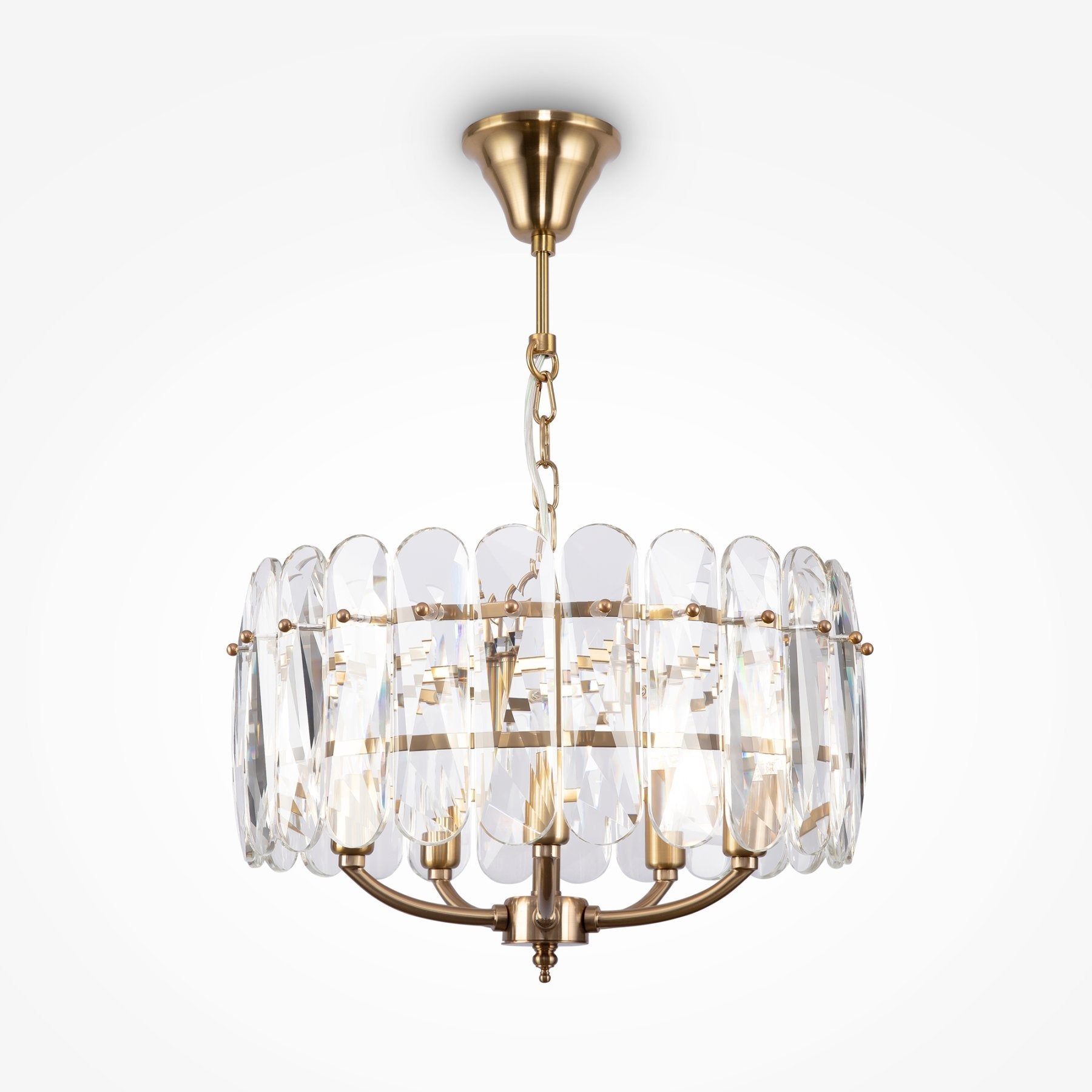 Circular crystal chandelier