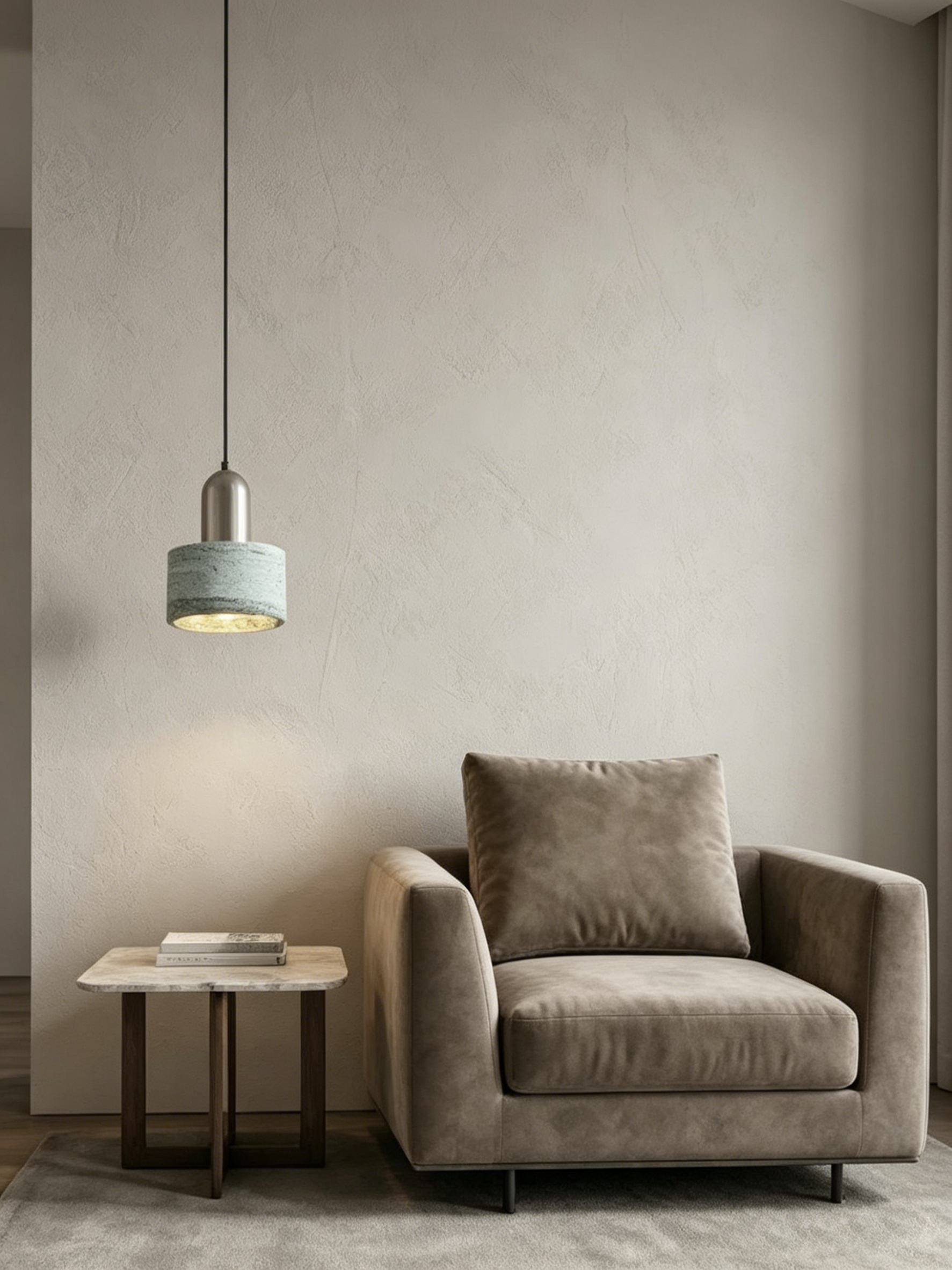 Aqua Verde Marble Single Pendant