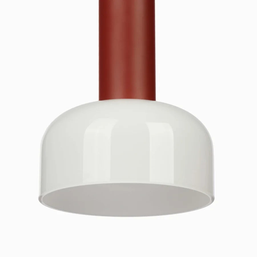 single pendant light in red/black