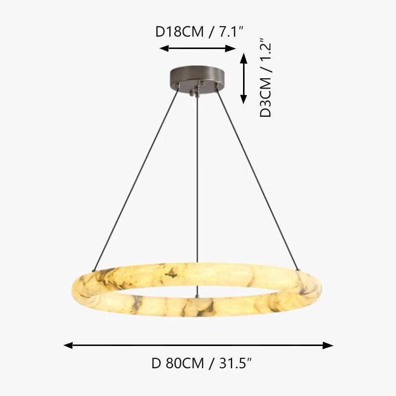 Italian-style light luxury marble hall main light