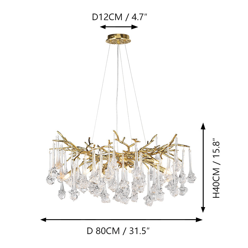 Light luxury art rose chandelier