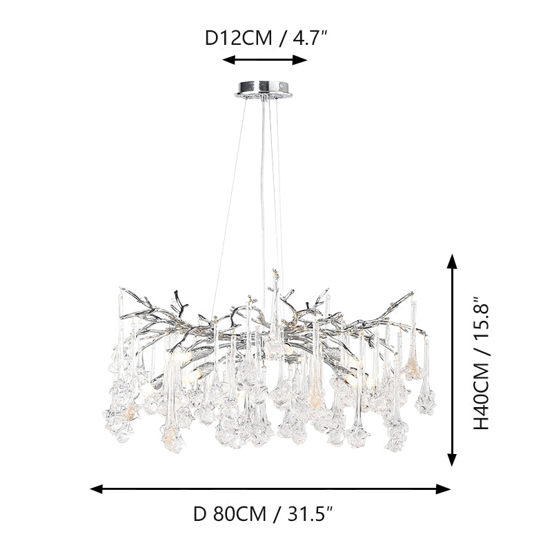 Light luxury art rose chandelier