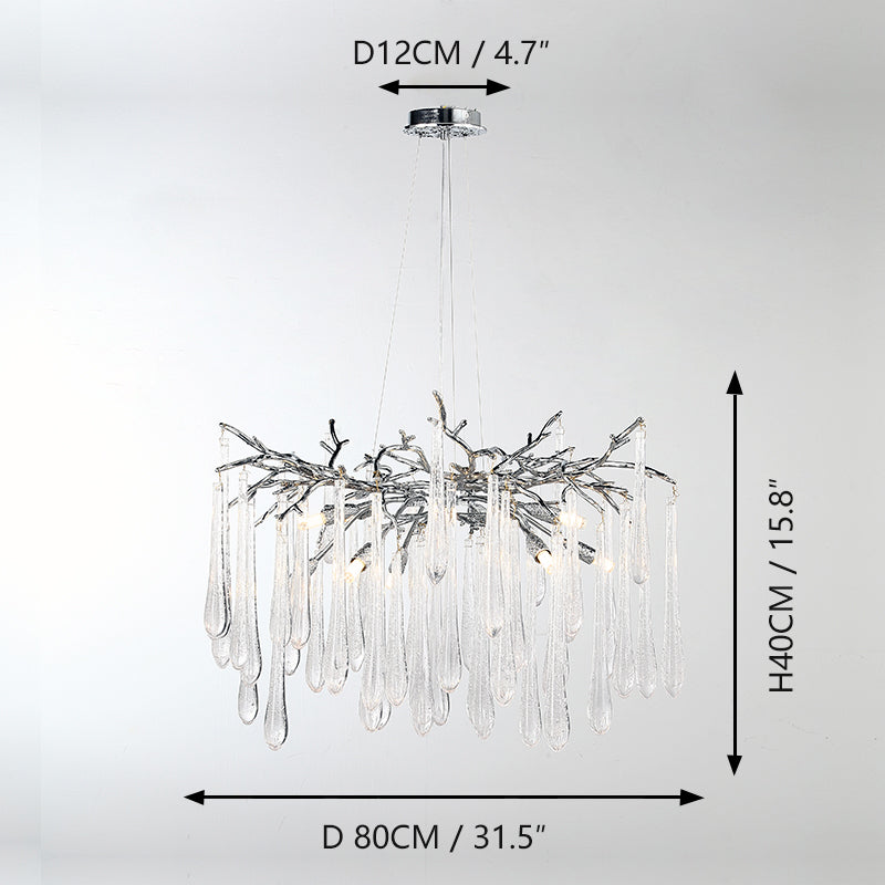 American-style luxurious round crystal chandelier