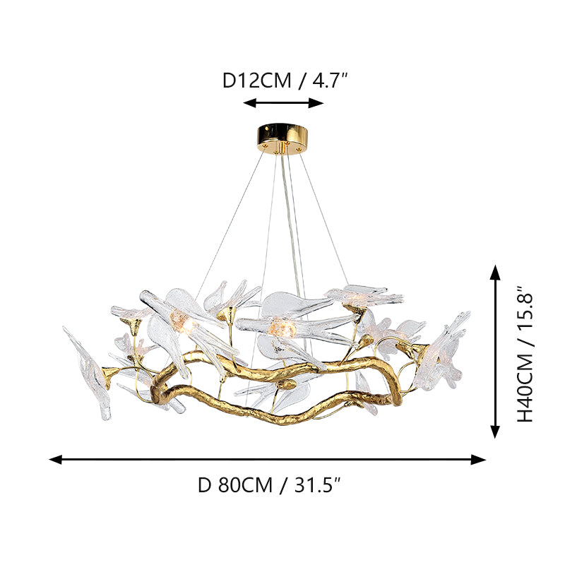 Light luxury and creative swallow chandelier