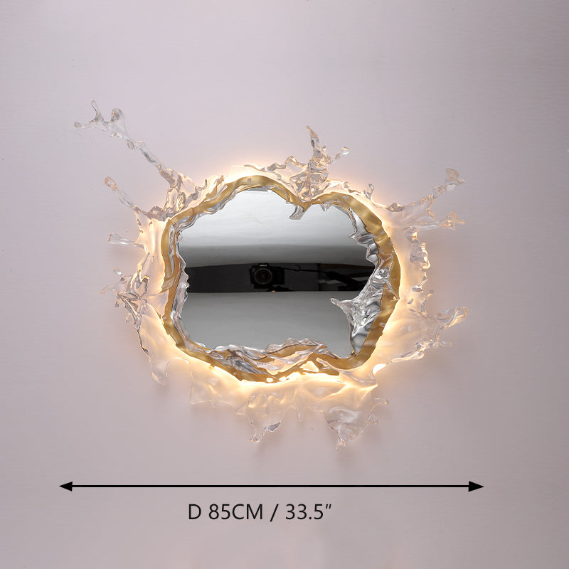 Artistic entrance decorative mirror lamp