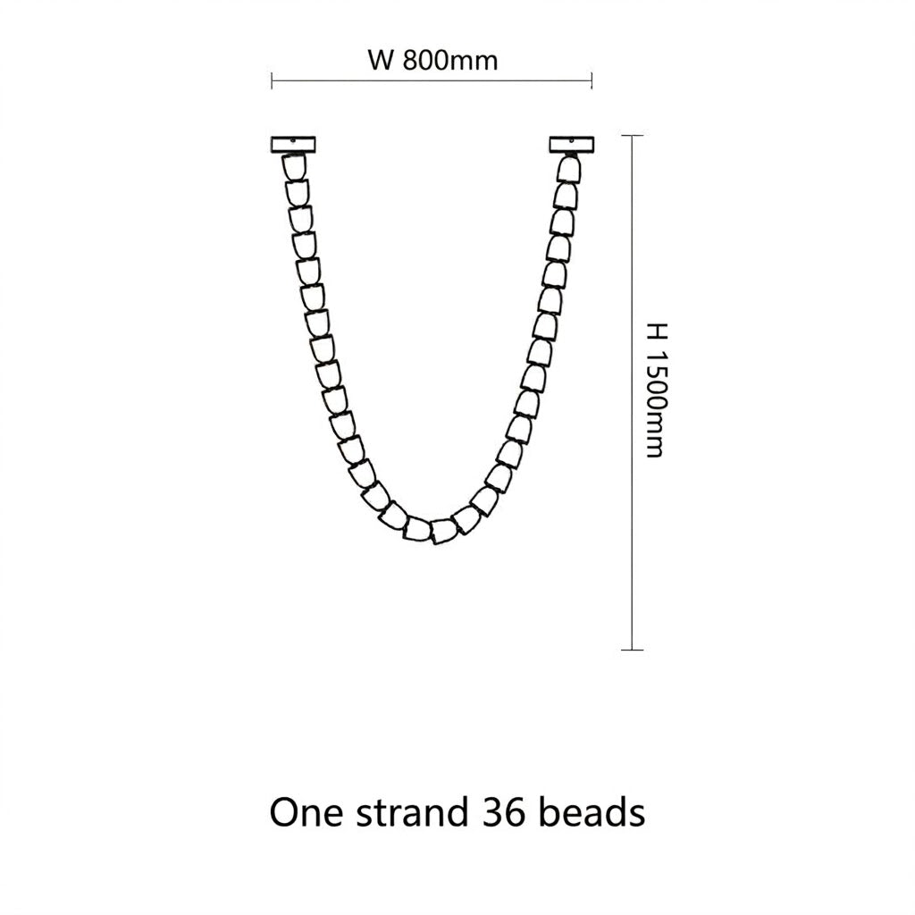 Crystal necklace pendant light