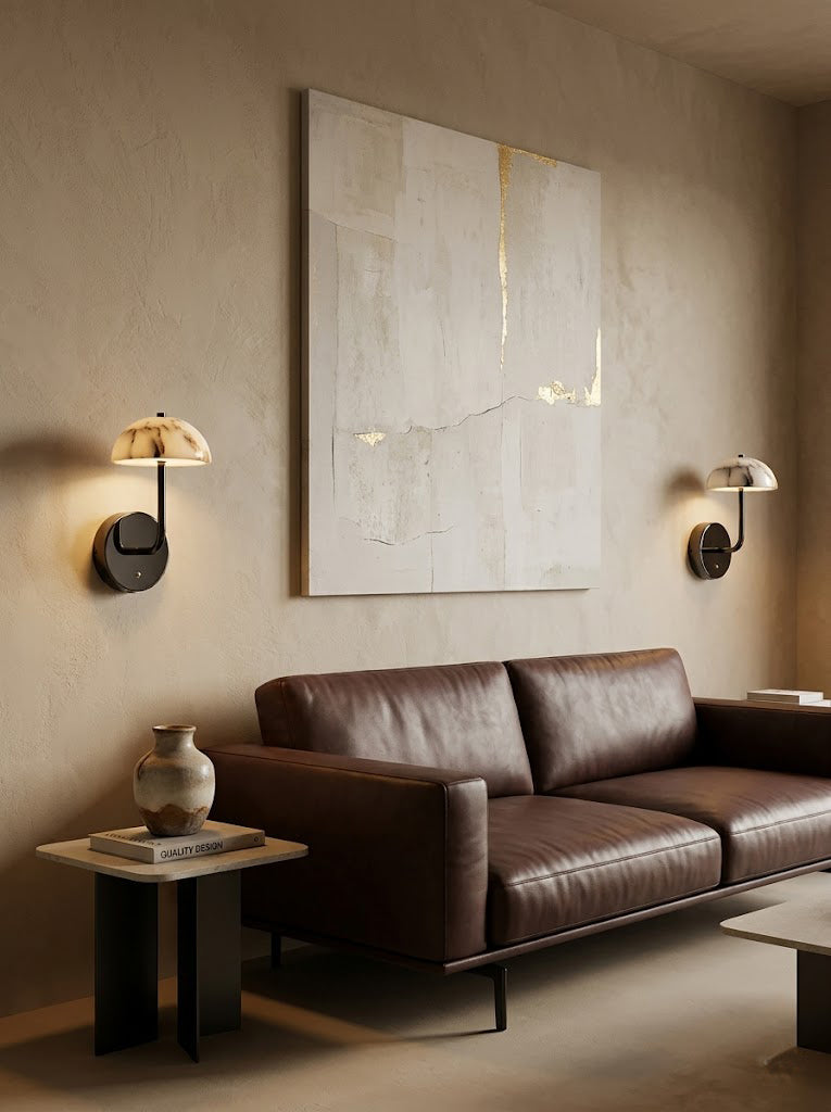 Marble Mushroom-Shaped Wall lamp