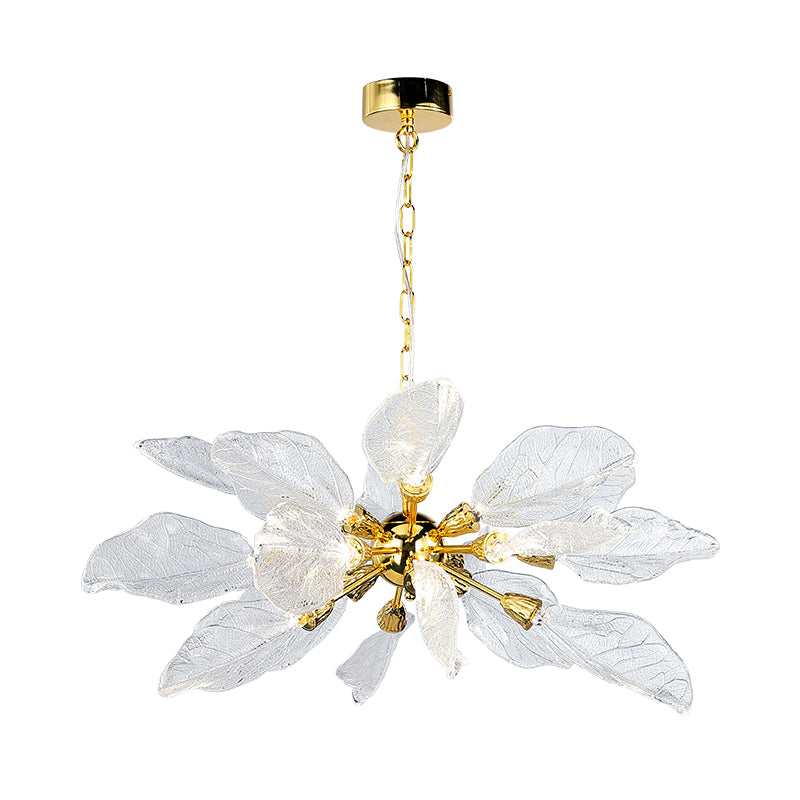 Handmade leaf texture Perlite resin living room chandelier