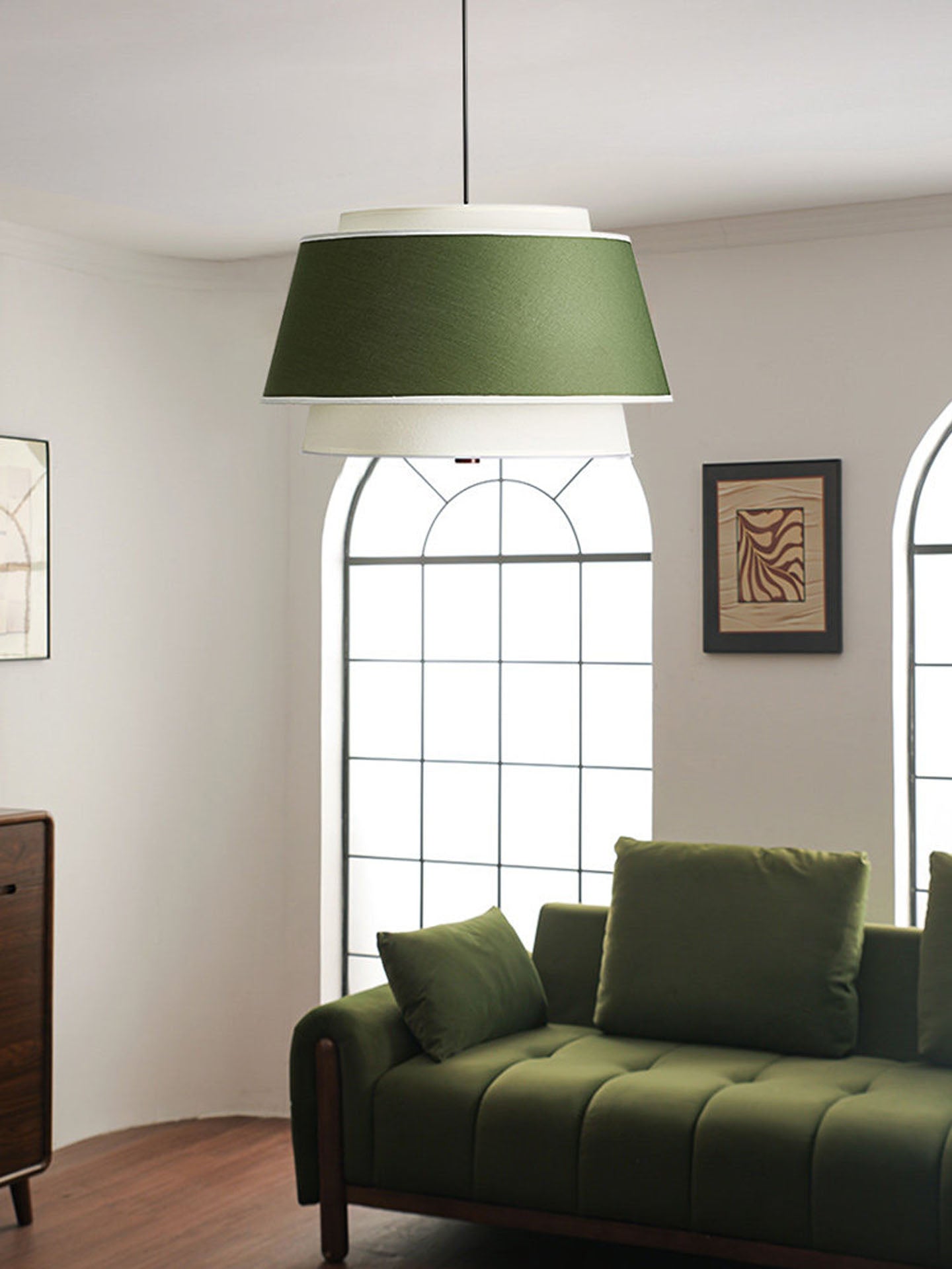 live Green Two-Tier Pendant Light