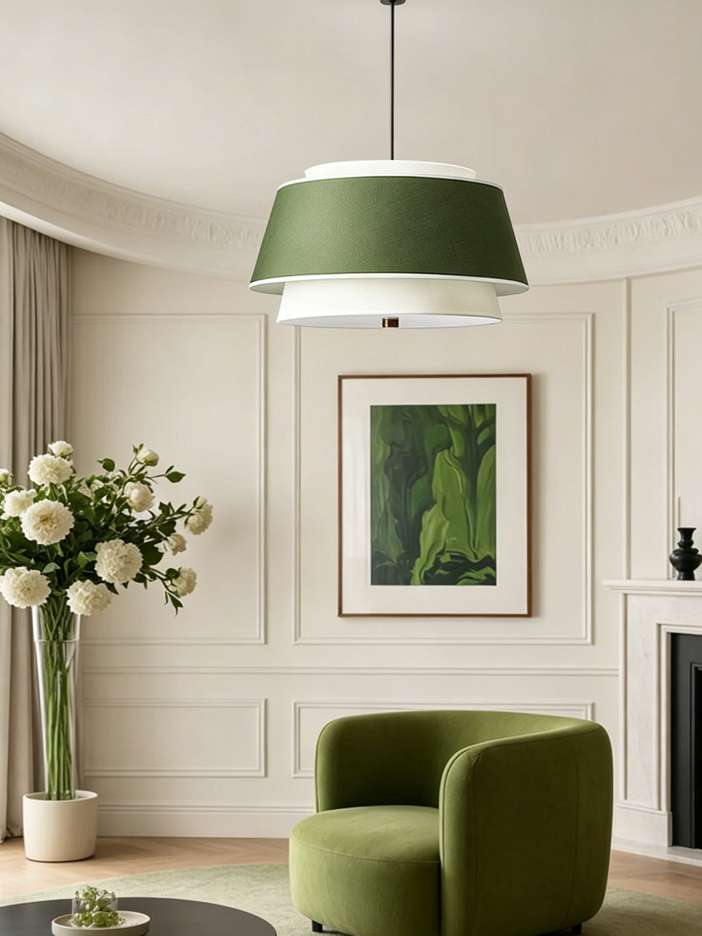 live Green Two-Tier Pendant Light