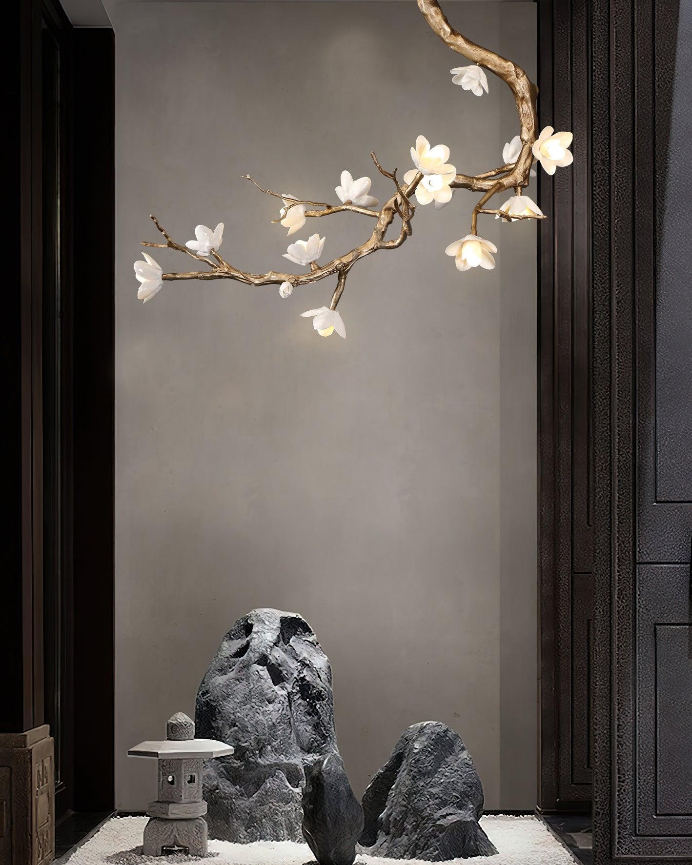 Classical ceramic flower ceiling lamp