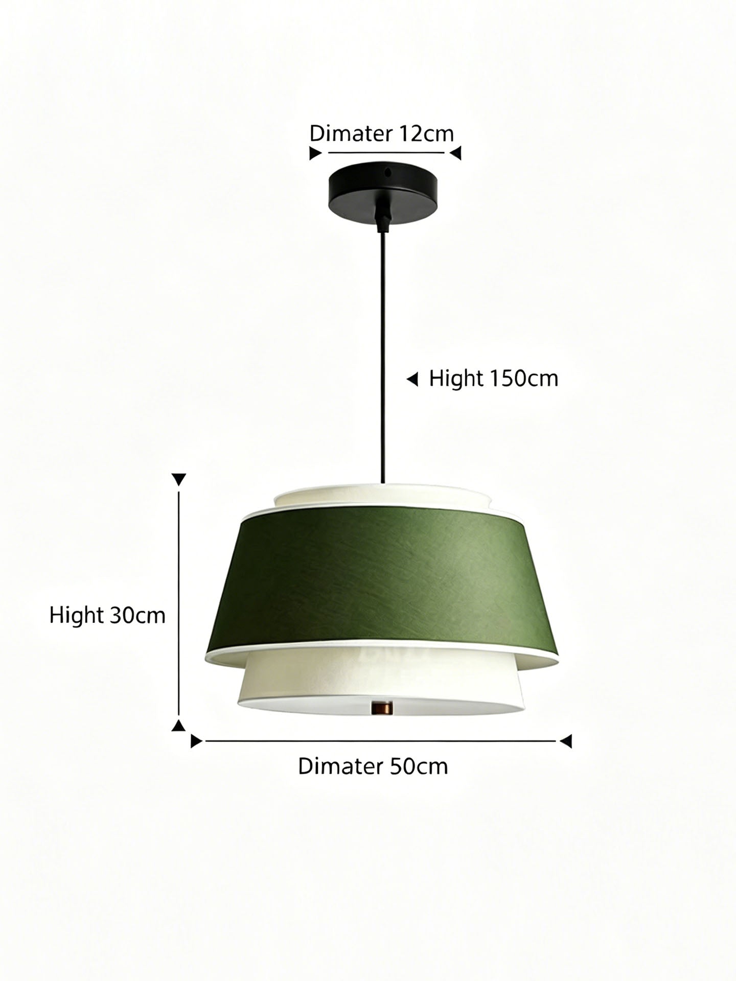 live Green Two-Tier Pendant Light