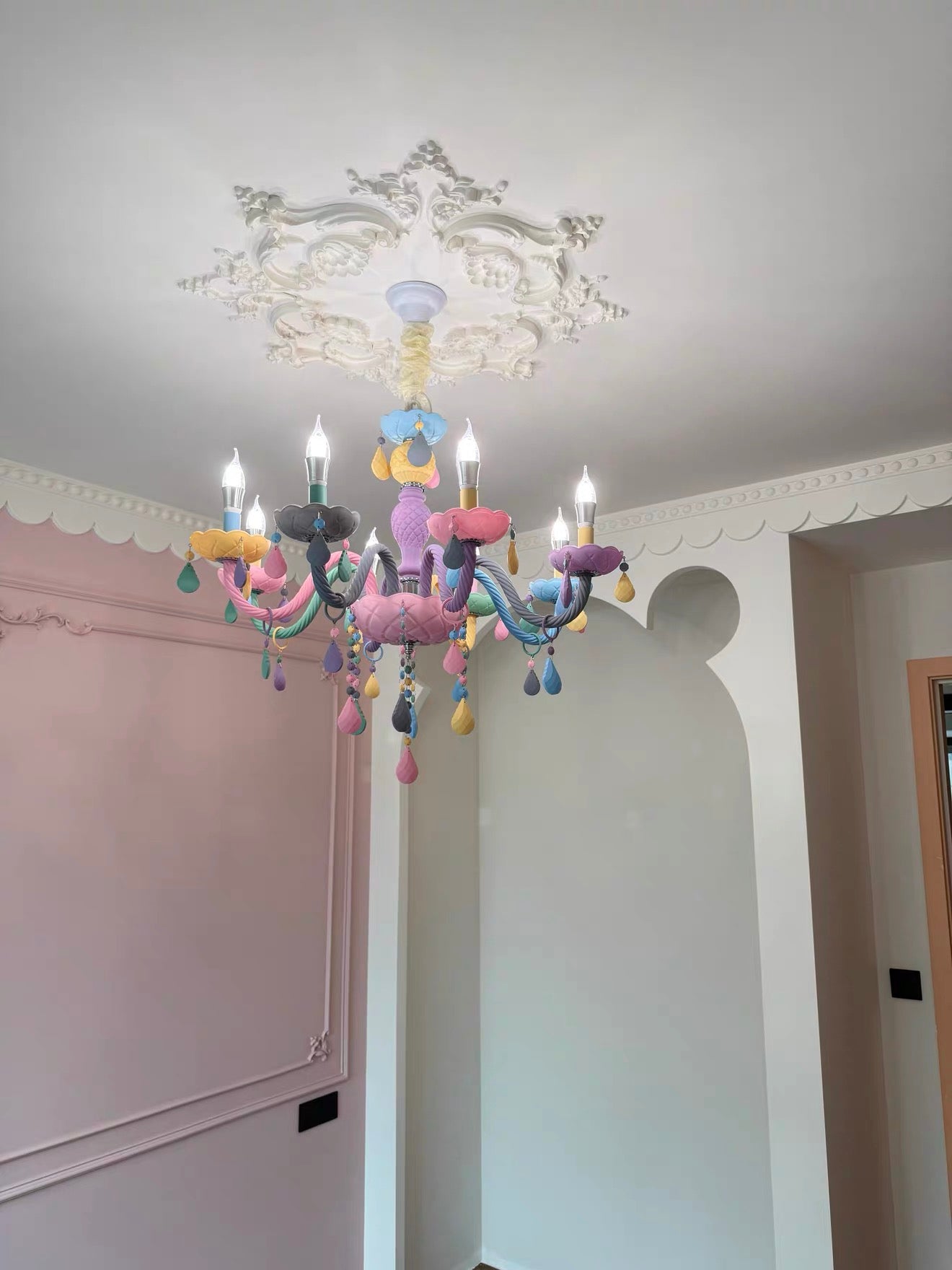 Macaron Color Resin Chandelier