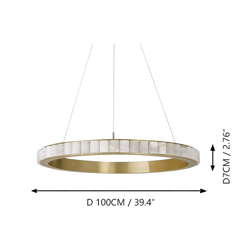 Marble chandelier, Italian-style, light luxury