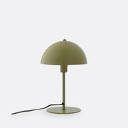 Metal mushroom table lamp, pink/blue/green