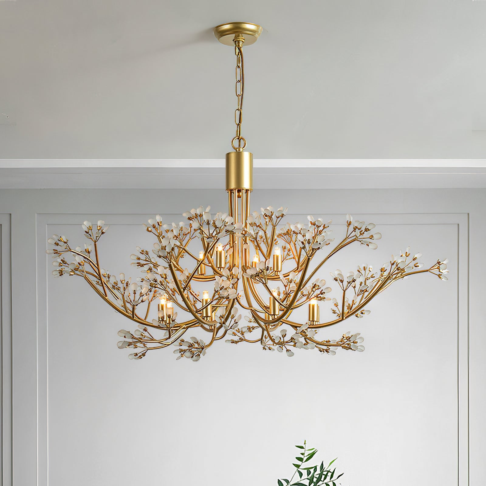 gilded branch chandelier