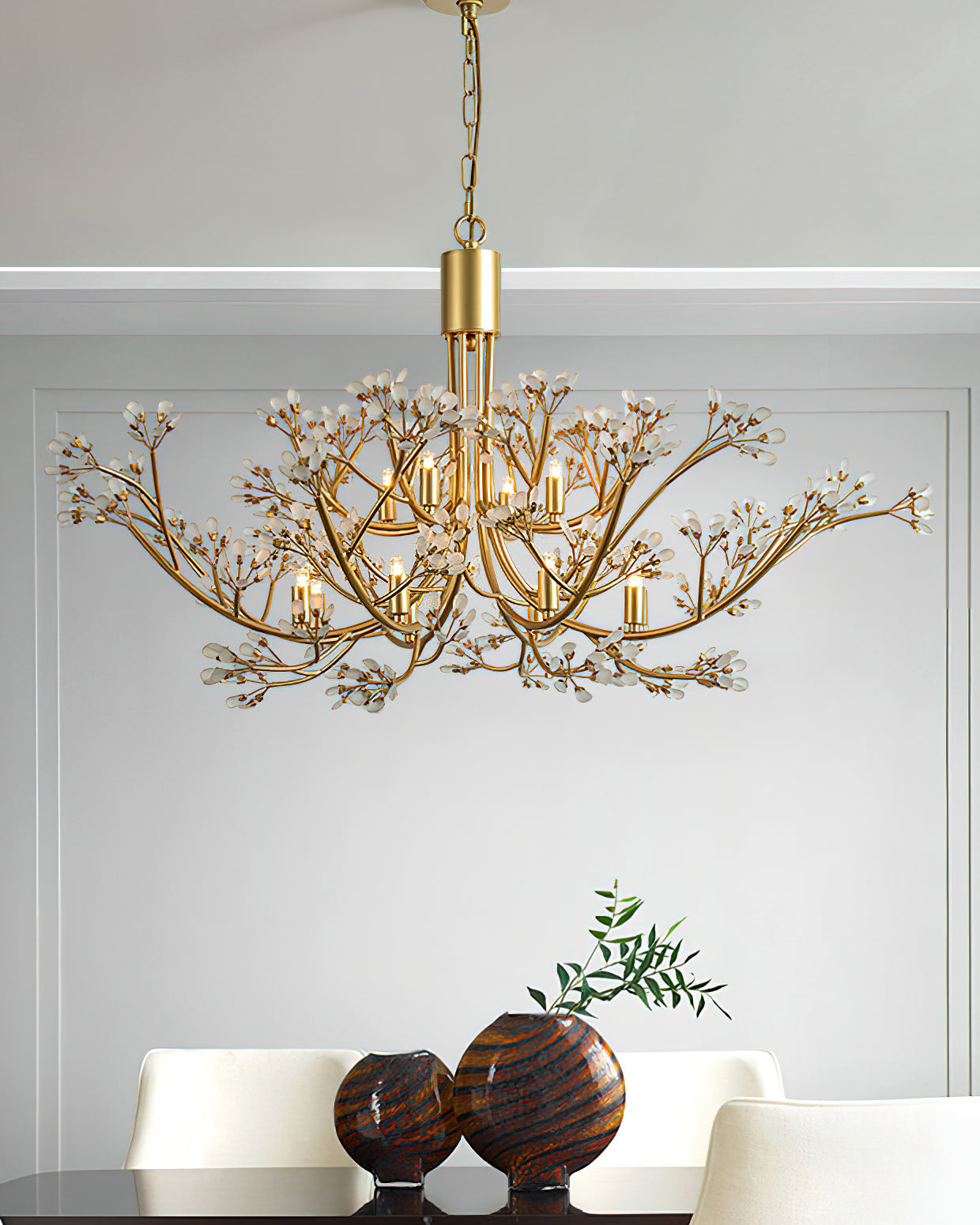 gilded branch chandelier