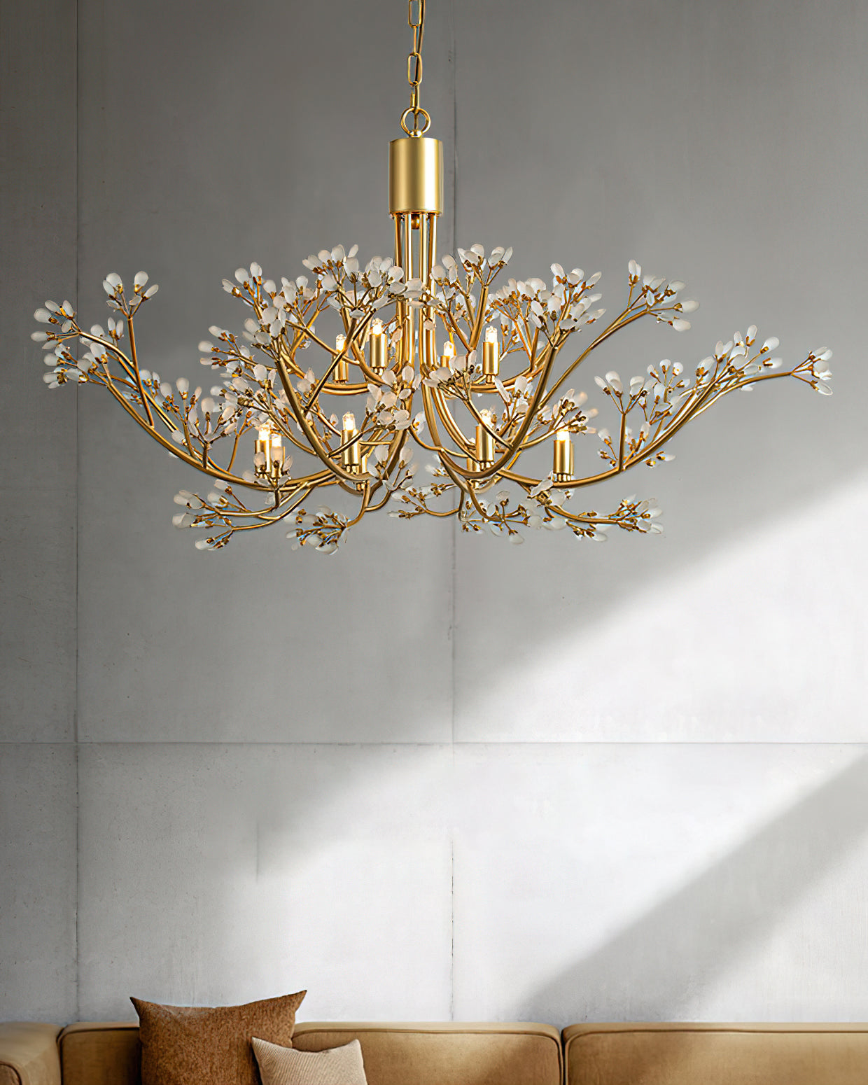 gilded branch chandelier