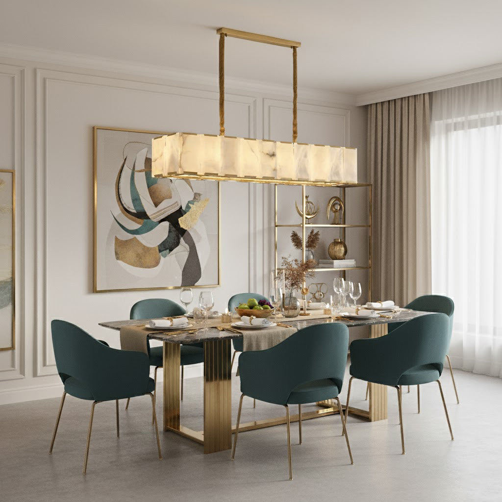 Luxury Alabaster Linear Chandelier