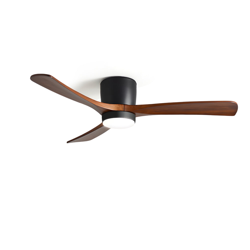 Modern Wood Ceiling Fan with LED Light