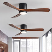 Modern Wood Ceiling Fan with LED Light