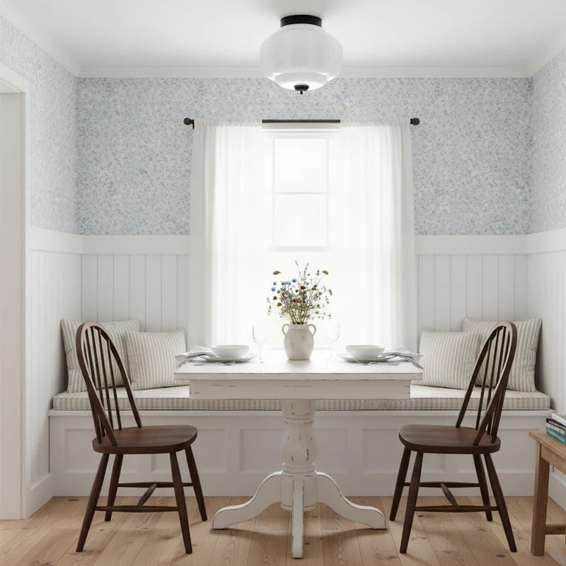 Eloise Retro Curved Glass Ceiling Light