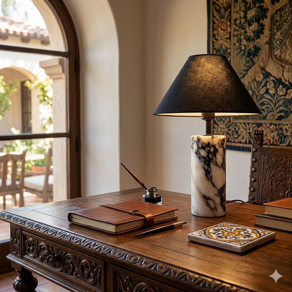 Italian Luxury Marble Table Lamp