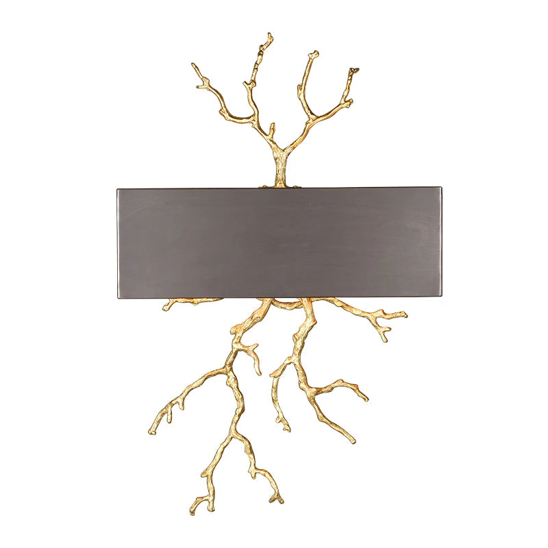 Bedroom Bedside Brass Tree Branches Wall Light