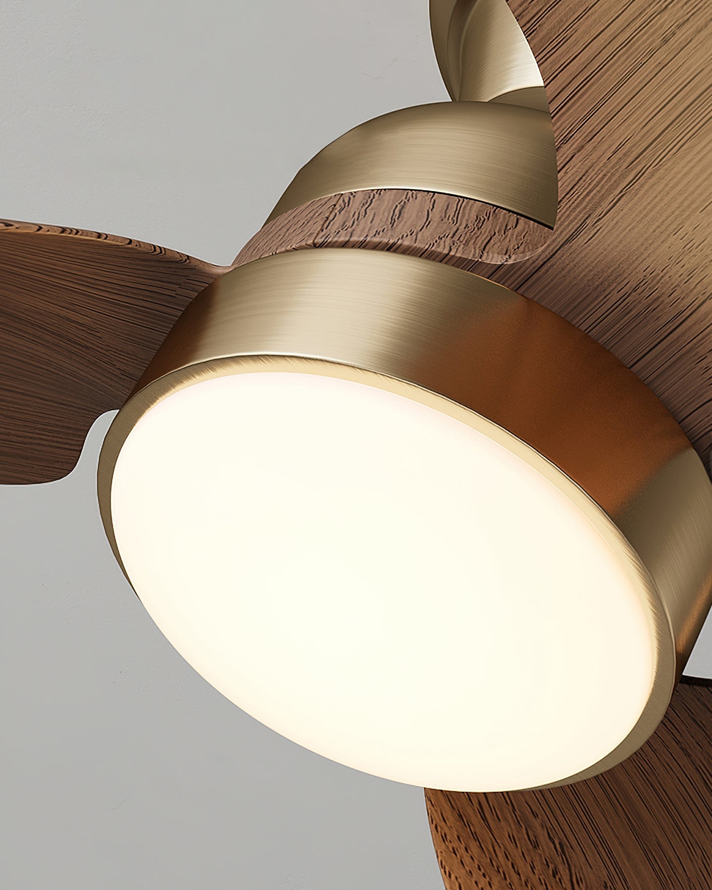 Nordic Wood Flush Mount Ceiling Fan with Light