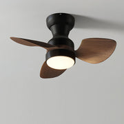 Nordic Wood Flush Mount Ceiling Fan with Light
