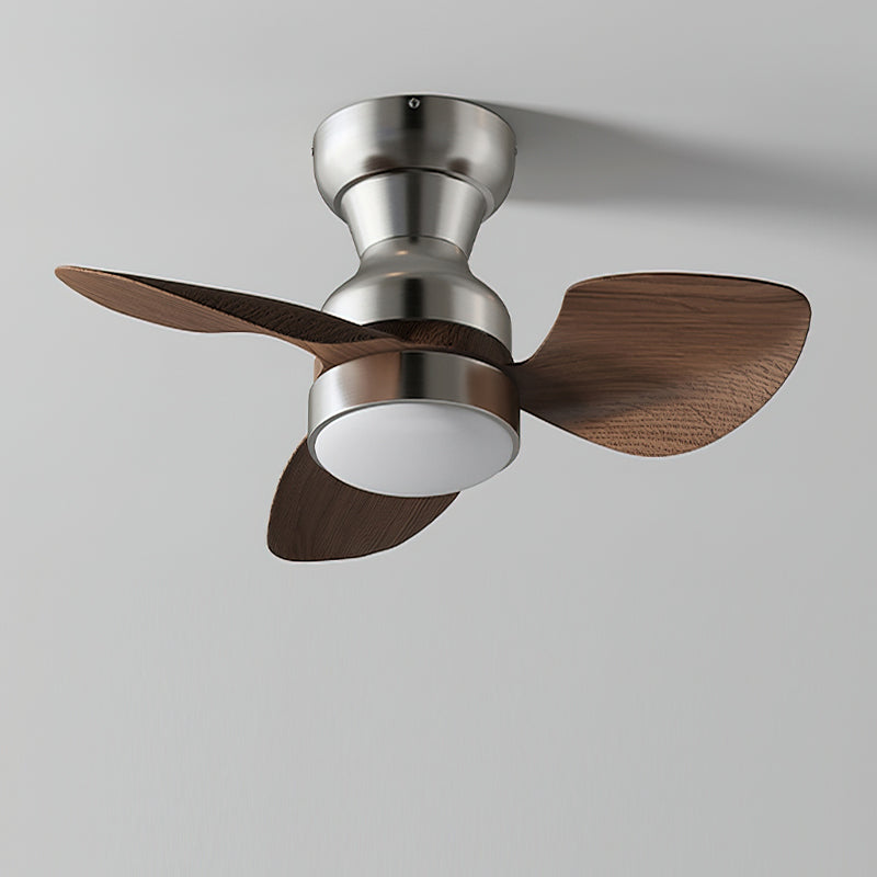 Nordic Wood Flush Mount Ceiling Fan with Light