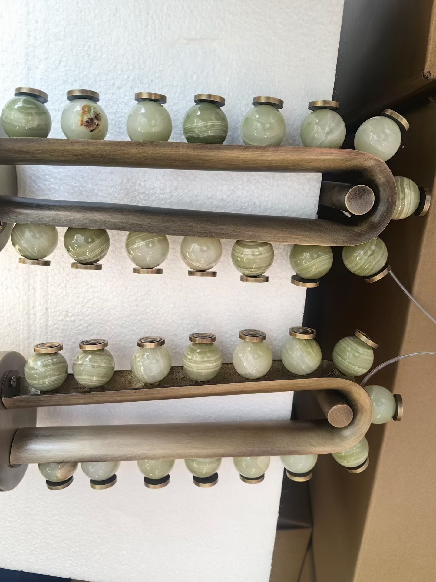 Bohemian stone bead wall sconce