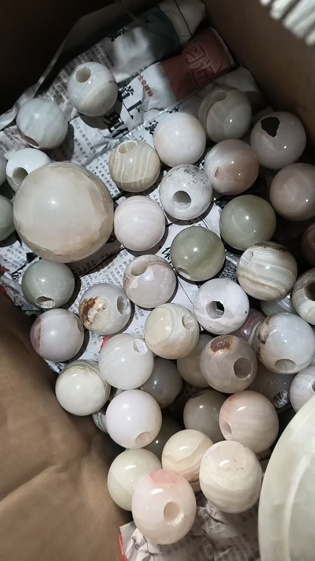 Bohemian stone bead wall sconce