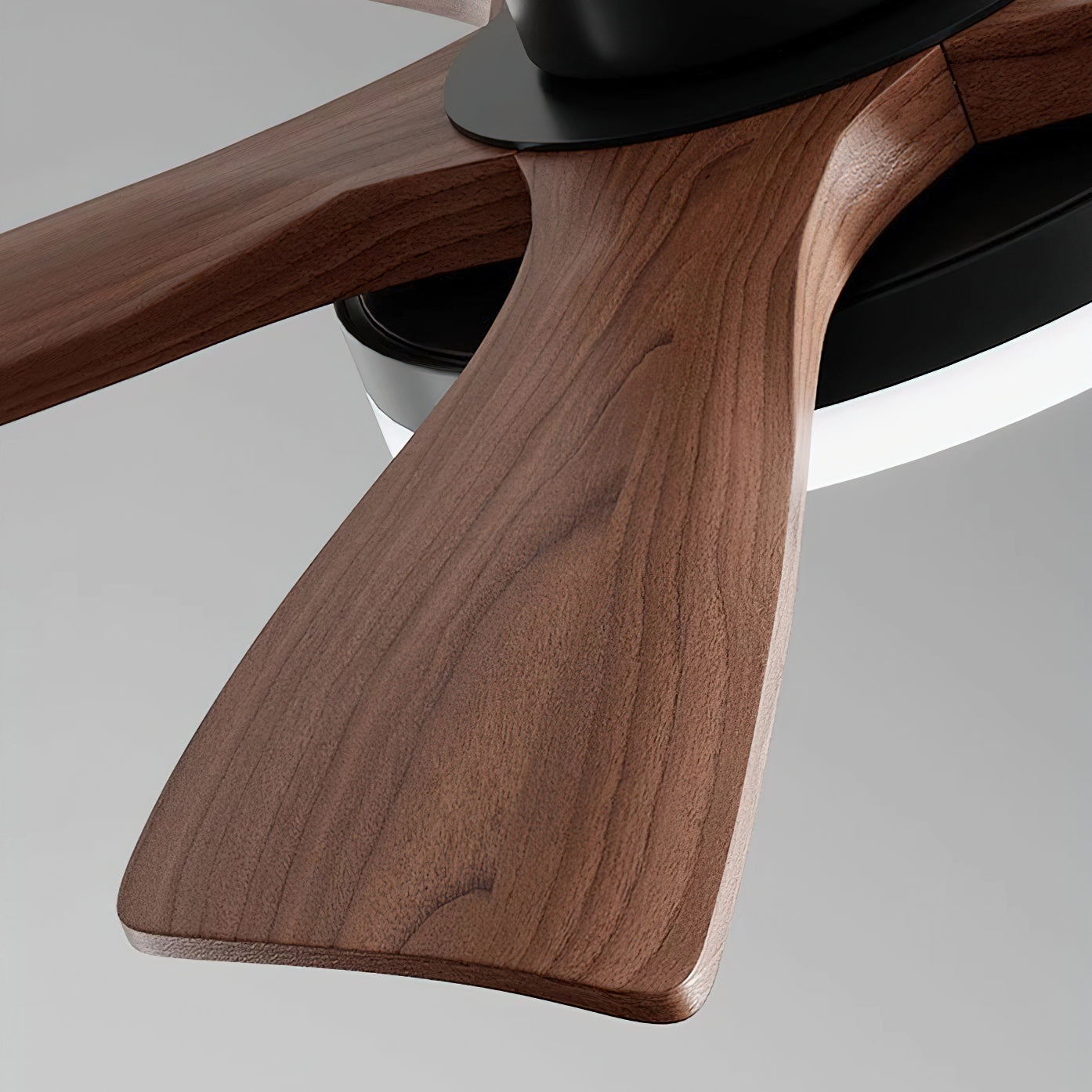 Retro Wood Blade Ceiling Fan Light