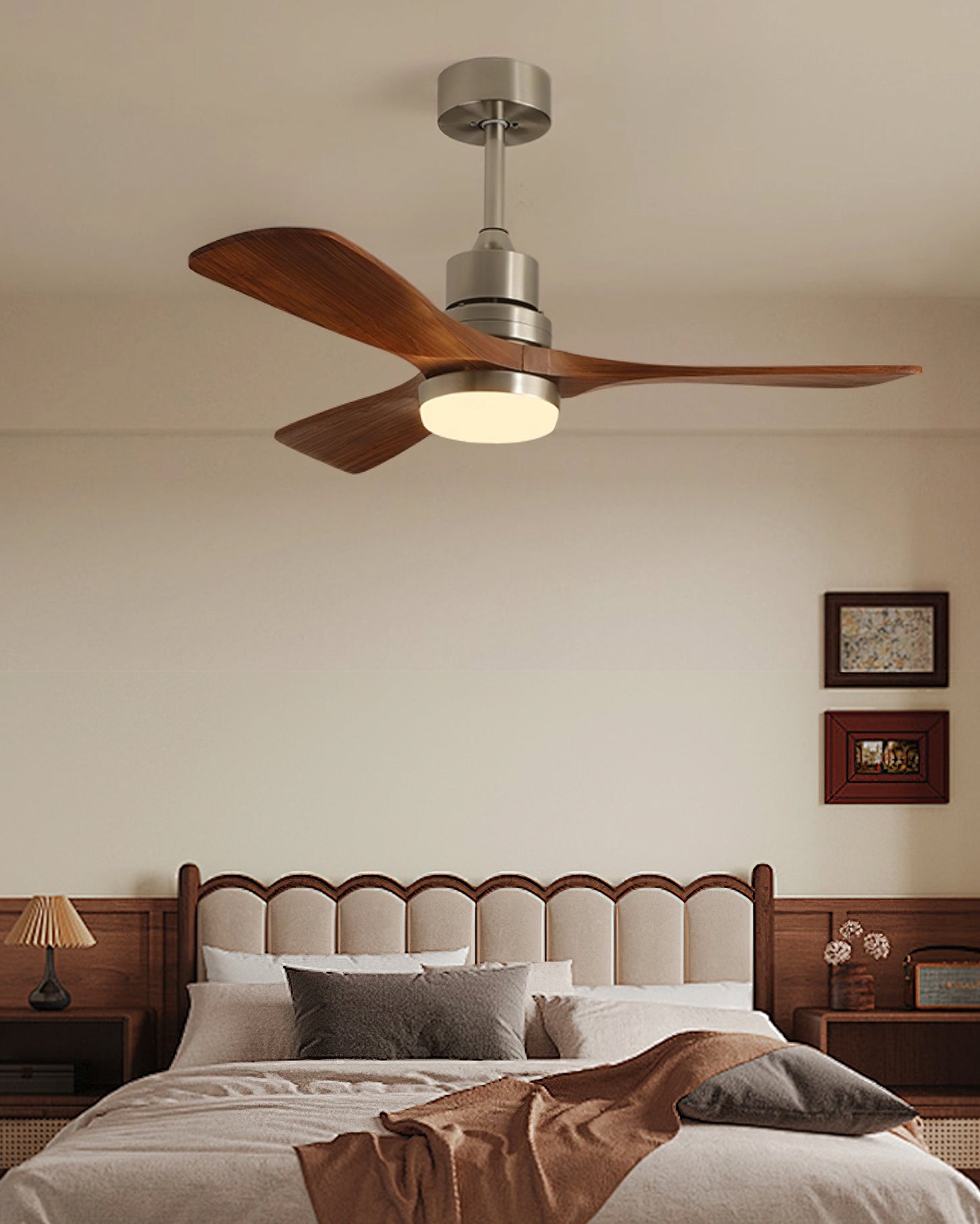 Nordic Wood Ceiling Fan Light