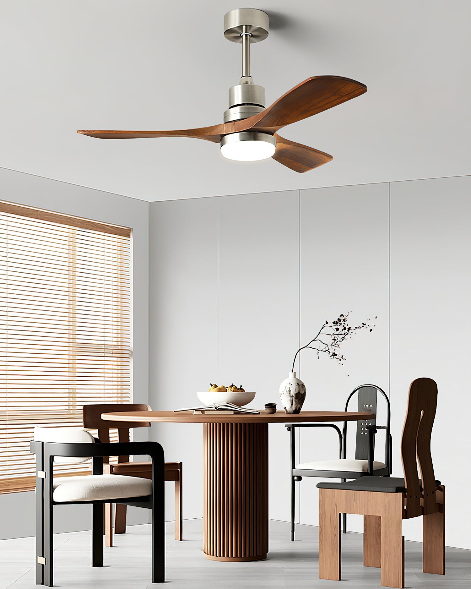 Nordic Wood Ceiling Fan Light