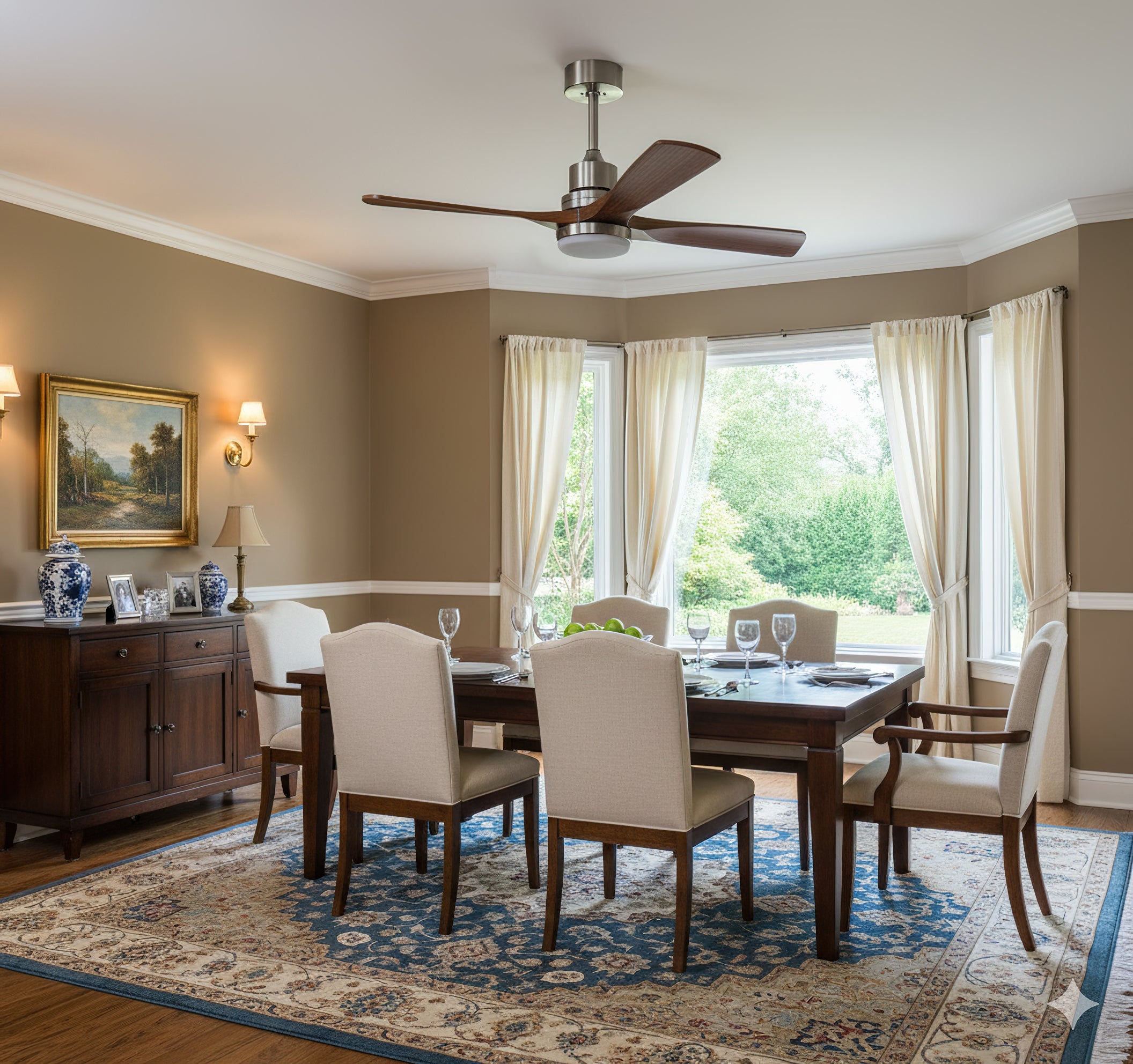 Nordic Wood Ceiling Fan Light