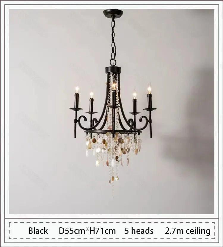 American style duplex crystal chandelier villa living room staircase light