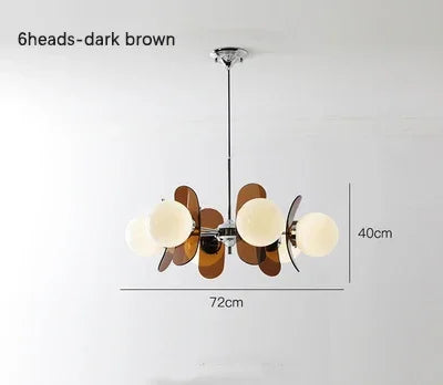 Retro Lustrous Glass Ceiling Dining Room Chandelier