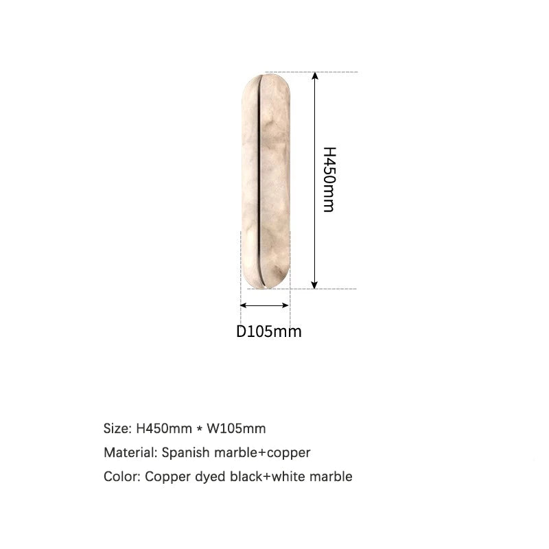 Spanish Natural Marble &amp Solid Copper Wall Sconce