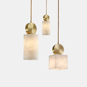 Nordic Gold Copper Marble LED Pendant Lamp