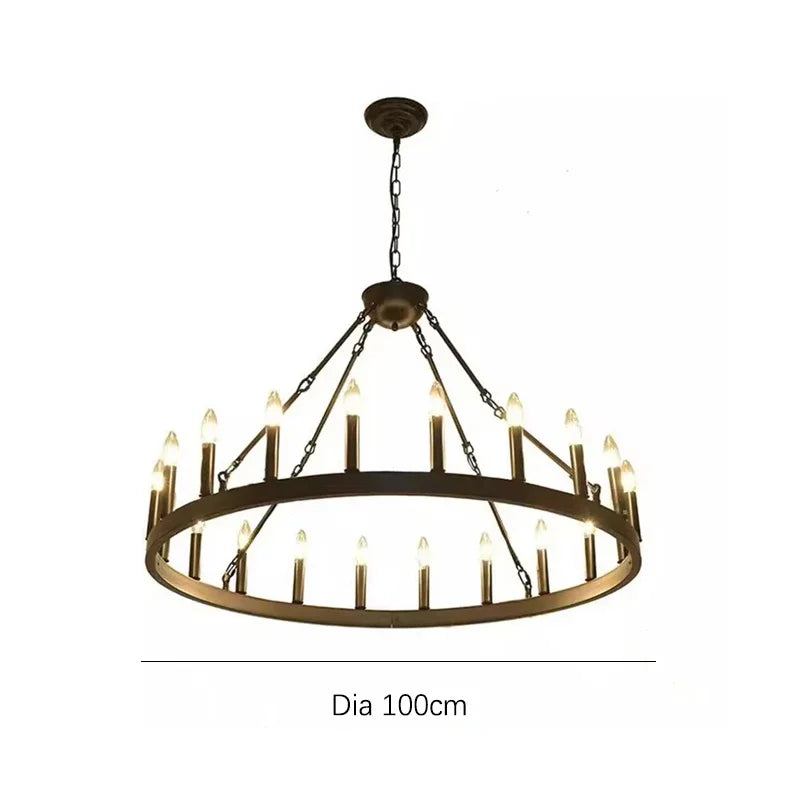 Copper retro industrial style Chandelier