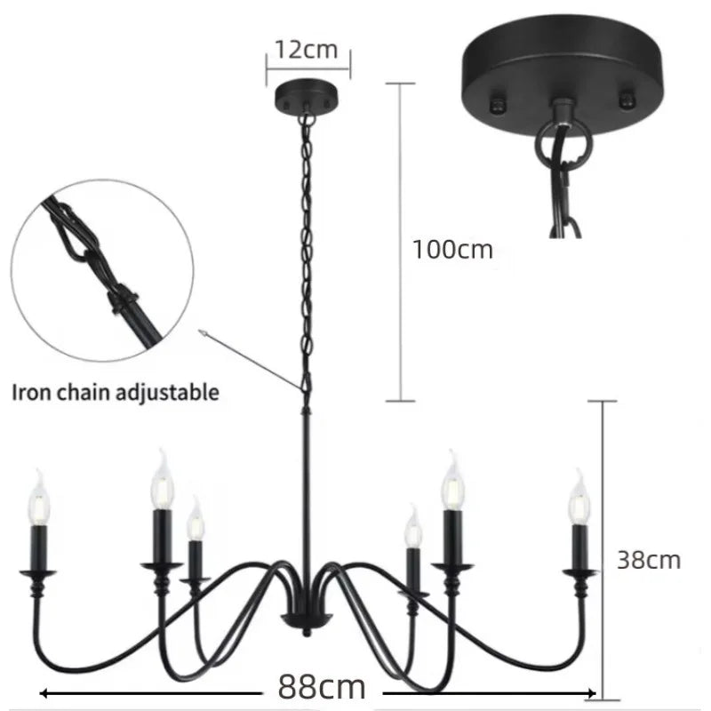 Retro Loft Living Room Chandelier